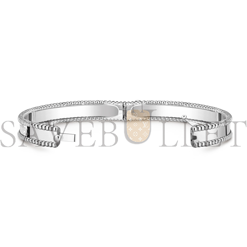 VAN CLEEF ARPELS PERLÉE SIGNATURE BRACELET, MEDIUM MODEL - WHITE GOLD  VCARP3K800